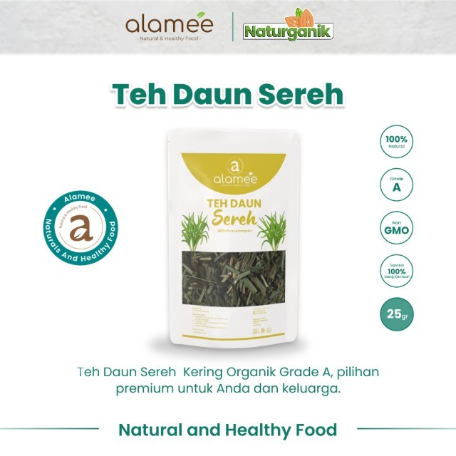 

ALAMEE Teh Daun Sereh Lemongrass Leaf Tea Organik Kering Dried 5gr Premium Naturganik