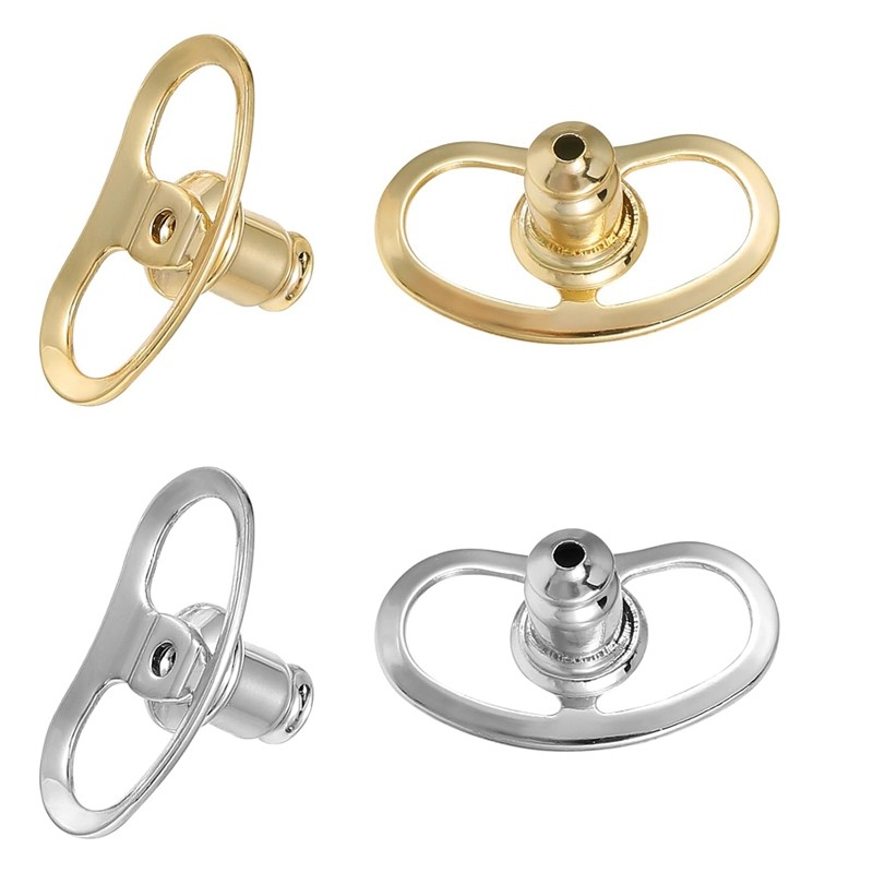 Dni 12Pcs Emas/Perak 18K Stopper Anting / Tutup Anting Tusuk / Pantat Anting