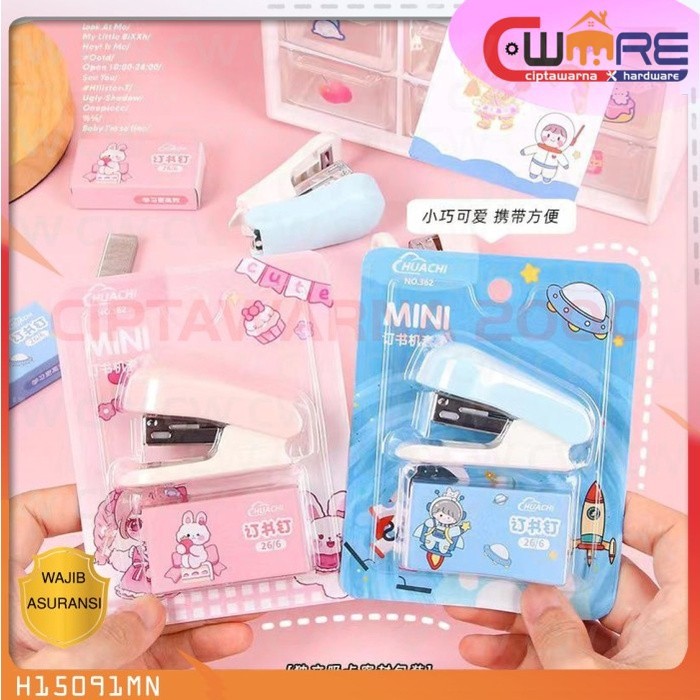 

Stapler Necis Set Mini Lucu Karakter Staples mini portable + isi - NATS Cw2H