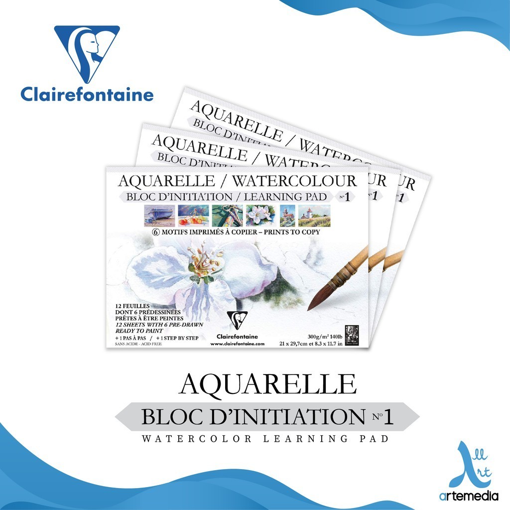 

Clairefontaine No. 1 Watercolor Learning Pad Kertas Cat Air