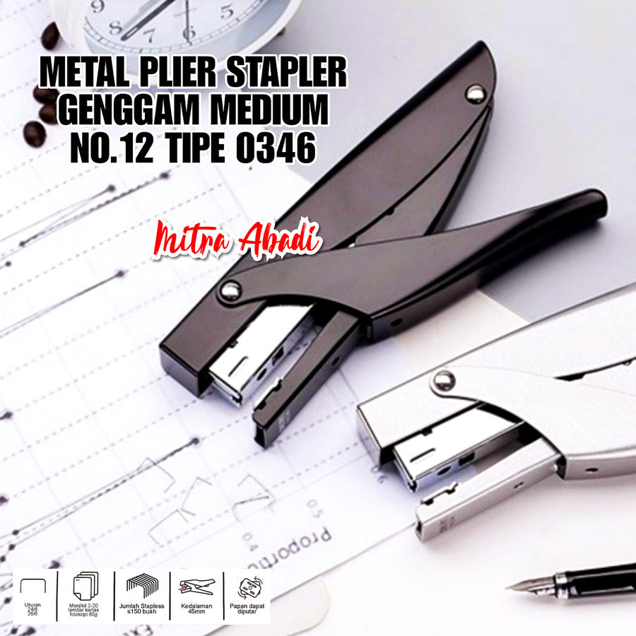 

Metal Plier Stapler Genggam Medium No.12 Tipe 0346