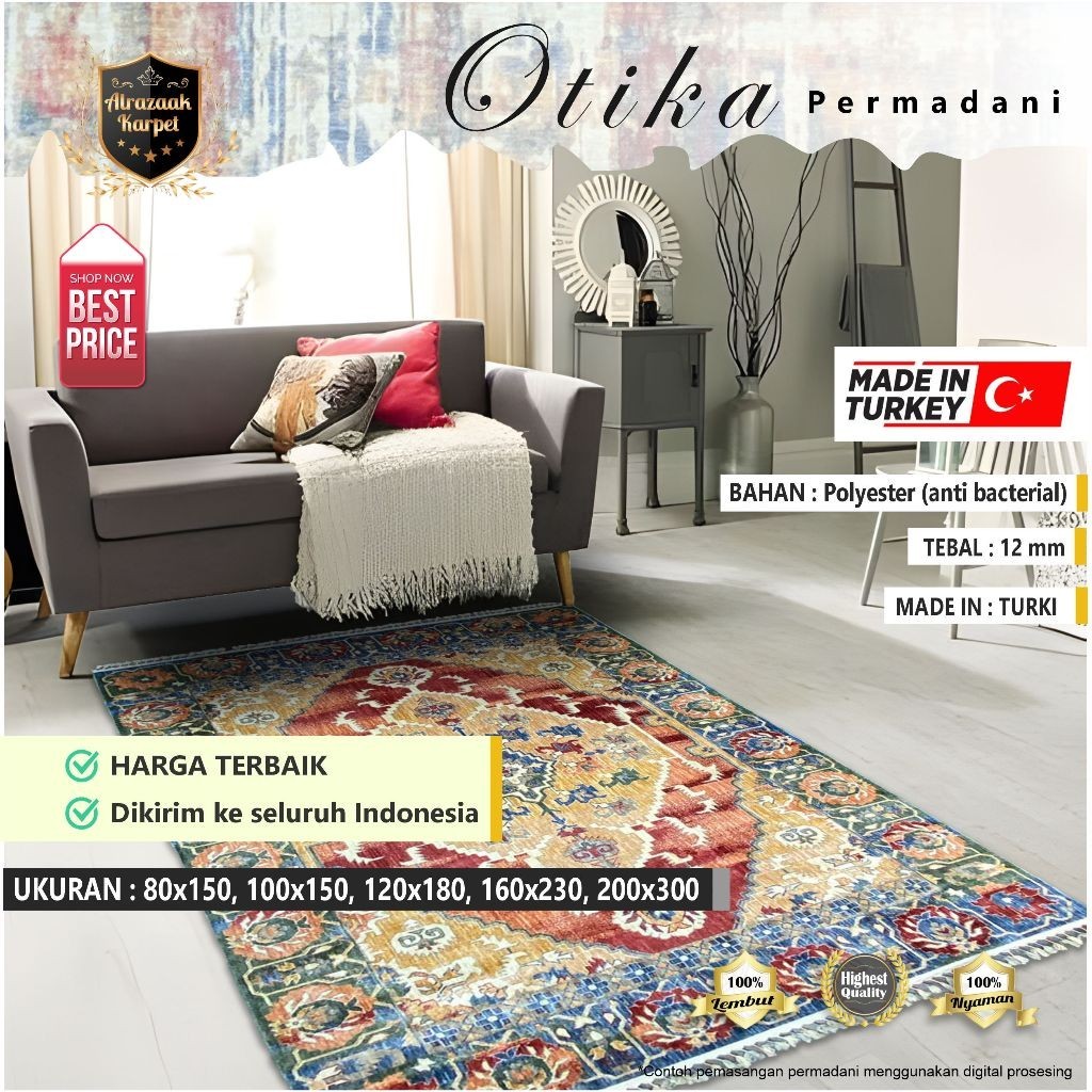 Karpet Permadani Import Turki Otika Abstrak Minimalis 160x230