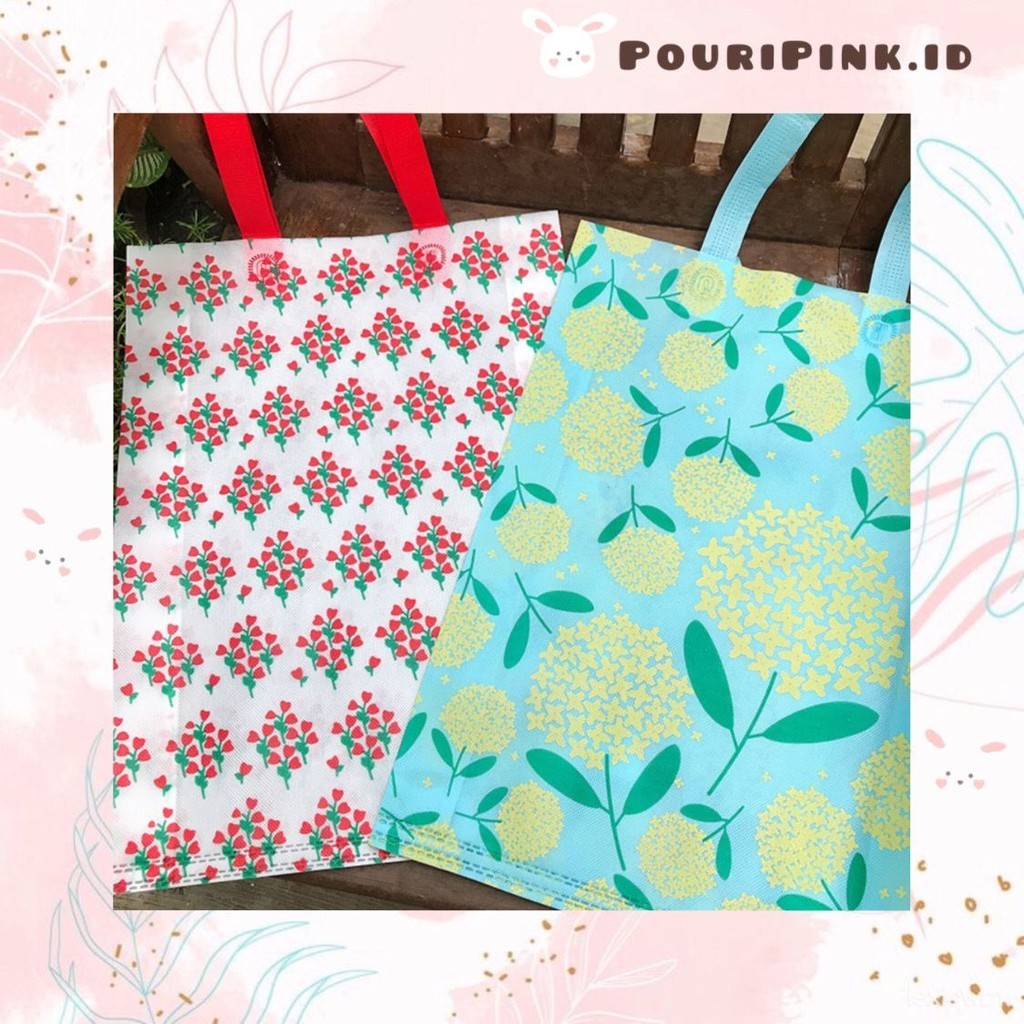 

Tas Tenteng Belanja Karakter Flower Hampers Parcel Goodie Bag Spunbond Hantaran Ultah Hadiah Kado Sembako Snack Mtp Banjar Martapura PouriPink.id