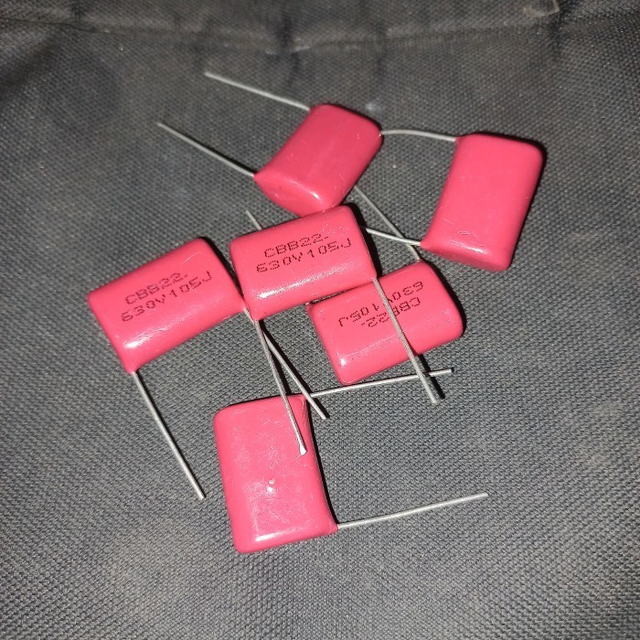 capasitor milar 105j 630v 105 j 630 v 630volt 1uf 1 uf mylar kapasitor F