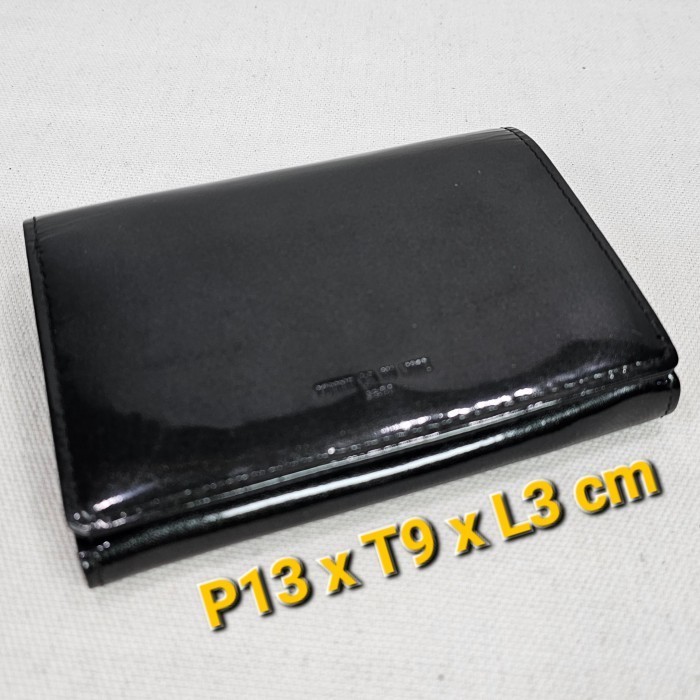 Comme Ca Du mode Sacs Japan wallet Patent Leather black bifold dompet cewek wanita RARE Limited Kuli