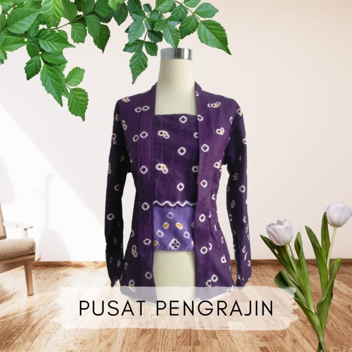 

promo ✨ -Kebaya Kutubaru Jumputan - Kuning, S