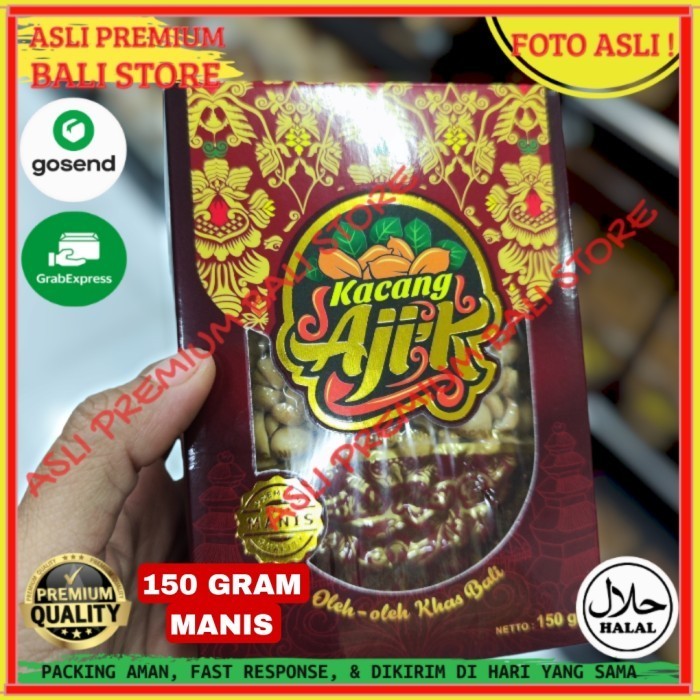 

OLEH OLEH MAKANAN CEMILAN CAMILAN SNACK KULINER KHAS ASLI ORI ORIGINAL BALI KACANG KAPRI KUPAS MANIS 150 GRAM GR