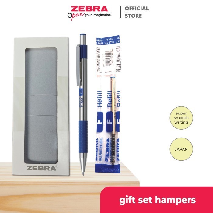 

Promo- Zebra Paket Pulpen Oil Based ink f-301 retractable Refill F - Biru