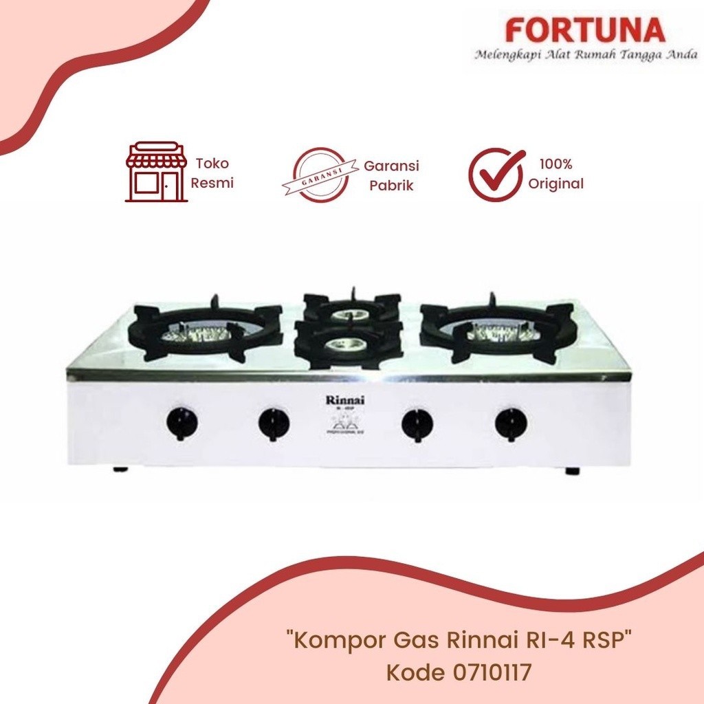 Rinnai Kompor RI-4 RSP / Rinnai Kompor Gas 2 Tungku