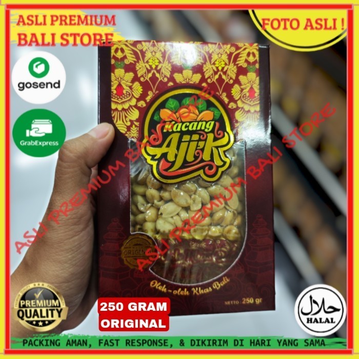 

OLEH OLEH MAKANAN CEMILAN CAMILAN SNACK KULINER KHAS ASLI ORI ORIGINAL BALI KACANG KAPRI KUPAS 250 GRAM GR