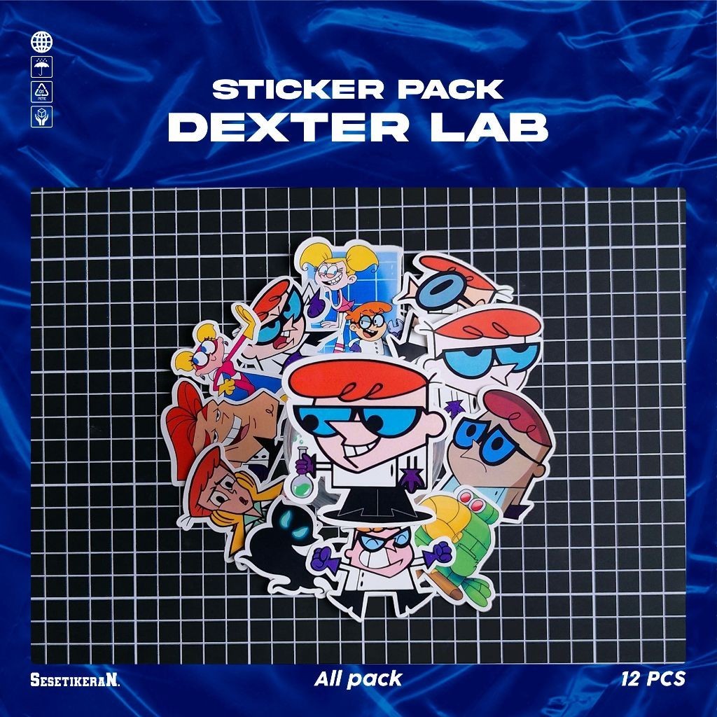 

COD✨ Sesetikeran Pack Stiker Kartun Lucu Dexter's Laboratory Colorfull Cute Keren Untuk Koper Laptop Skateboard
