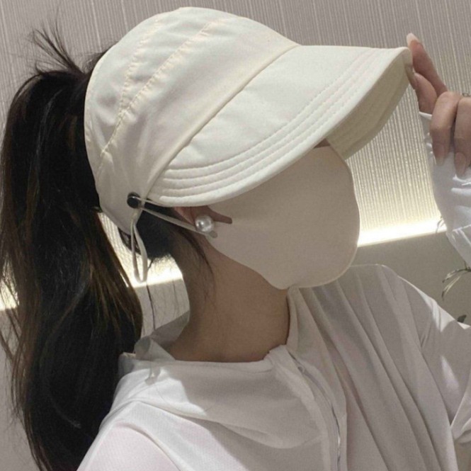 wnur3383_store~[Trend Fashion] Topi Bucket Anti UV Korea Jepang Import Wanita Fisherman Hat - Bolong