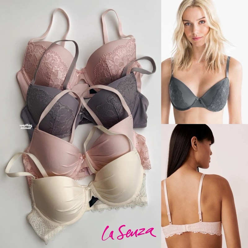 Lasenza Remix Lightly Padded Non Pushup Plunge Lace Seamless Cotton Bra Branded Jastip Bh La Senza S