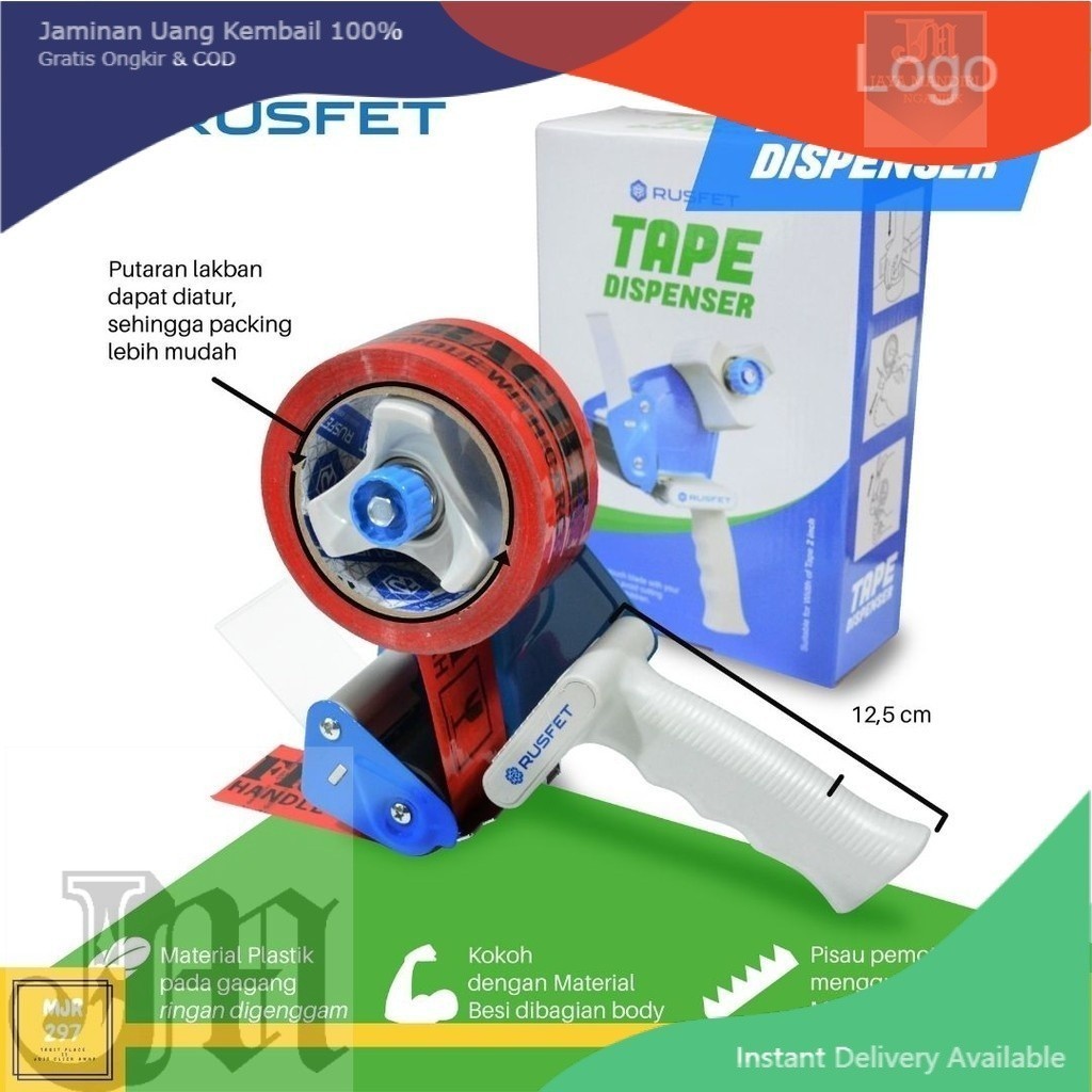 

TAPE DISPENSER | LAKBAN DISPENSER | TEMPAT LAKBAN / SOLATIP - RUSFET