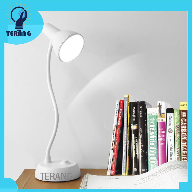 Lampu Belajar Mini Stand Lampu Meja Baterai Lucu Batrai Flexible Terang 6SMD