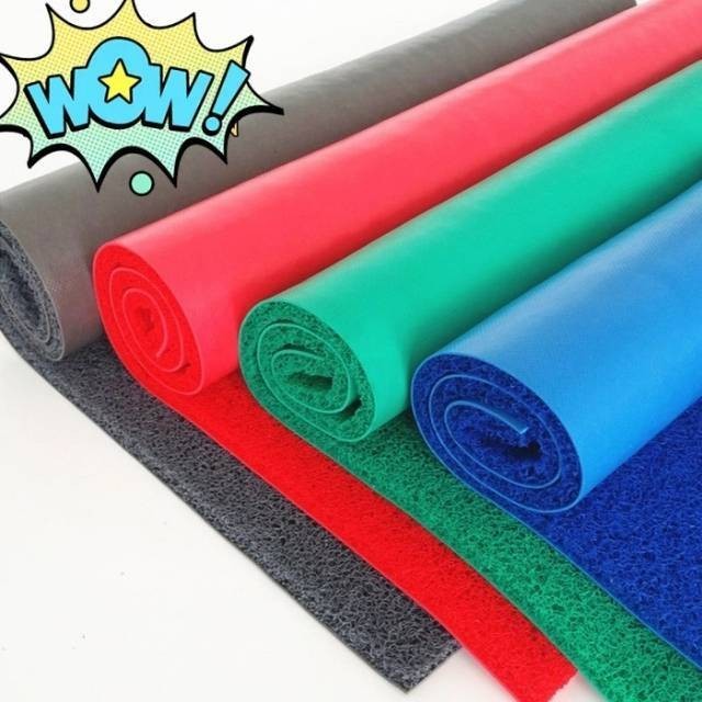 GROSIRJUJUR Keset PVC Bihun Tebal Anti Slip Ukuran 60cm x 40cm Lantai Bahan Lembut Welcome Karpet Ti