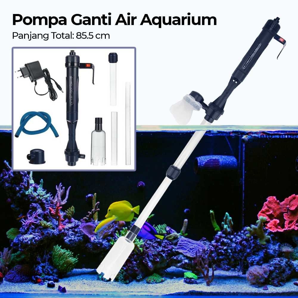 [COD] Pompa Ganti Sedot Air Aquarium Water Gravel Cleaner Pump 520L/H Tenaga Baterai Dan Listrik Bah
