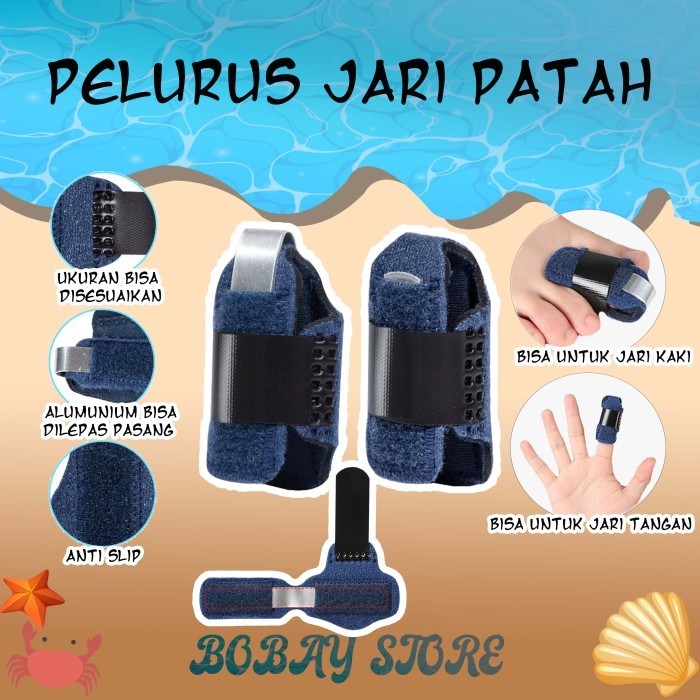 Penopang Pelurus Jari Kaki Tangan Finger Splint Patah Anak Dewasa - Kaki Kiri