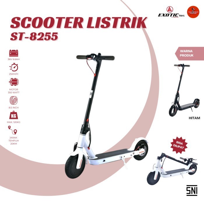 Scooter Electric Exotic ST-8255 - Putih