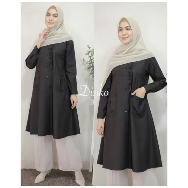 Baju atasan Tunik Wanita Terbaru 2023 / Lemia Tunik katun toyobo putih series  Design By Disiko/ GAM