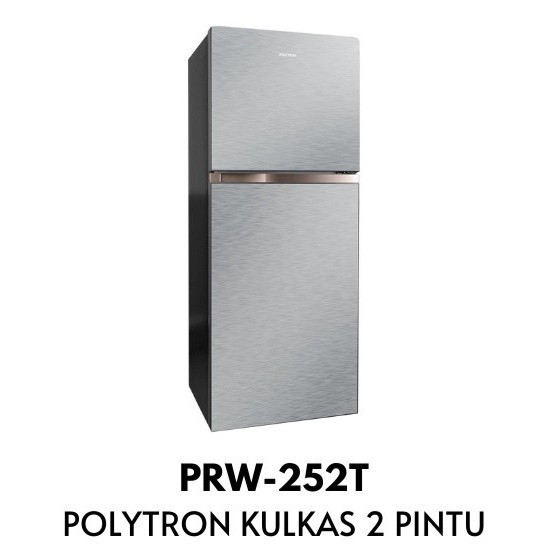 POLYTRON Kulkas 2 Pintu Metallic 240 liter PRW 252T