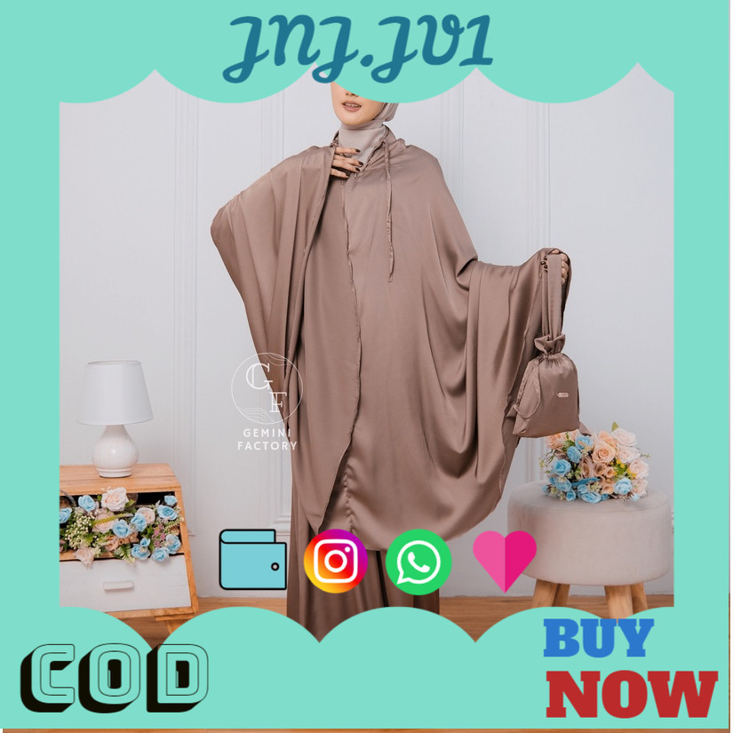 5.5 BIG SALE Mukena Travel Mini Mukena Amarra Silk Premium Mukena Plain Silk