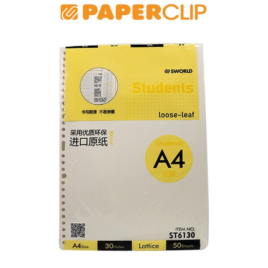 

LOOSE LEAF A4 SWORLD STUDENTS ST6130 30H 50P DOT GRID