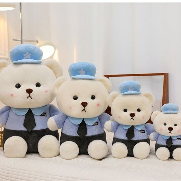 Kirim Anak Laki-laki Hadiah Ulang Tahun Anak/Boneka Beruang Kecil Polisi Lucu/Boneka Polisi Lalu Lin