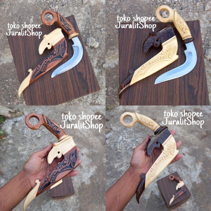 KRAMBIT MINANG UKIR BAHAN BAJA PER TAJAM _ KARAMBIT SILAT
