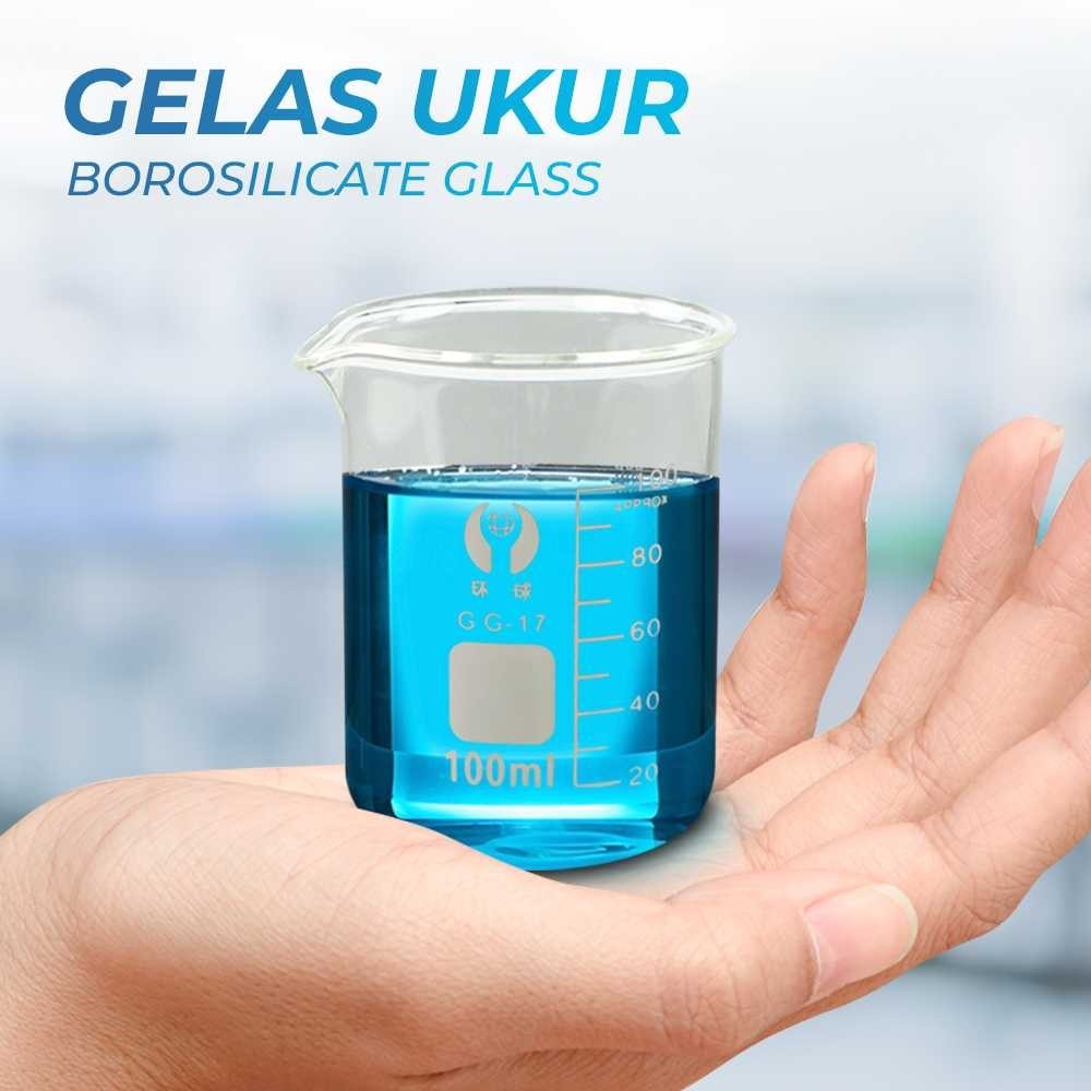 

One Two Cups Gelas Ukur Lab Kimia Borosilicate Glass - GG-17