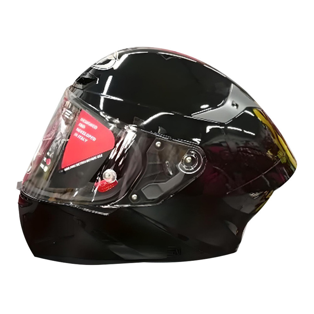 HELM KYT TT COURSE PLAIN (VISOR CLEAR) - BLACK GLOSSY