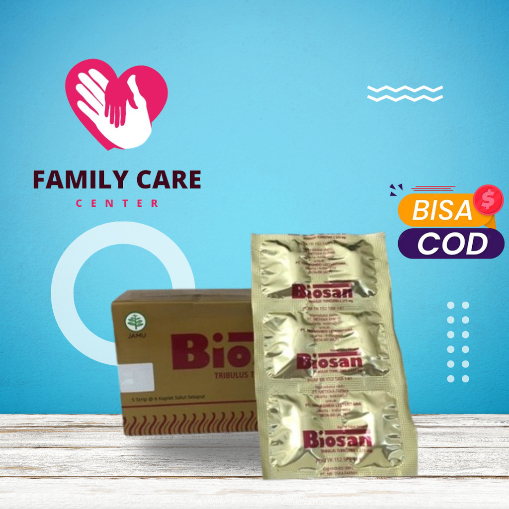Biosan 275mg 1 Strip 6 Kaplet / Tribulus Terrestris / Bio San Bio-San -familycare
