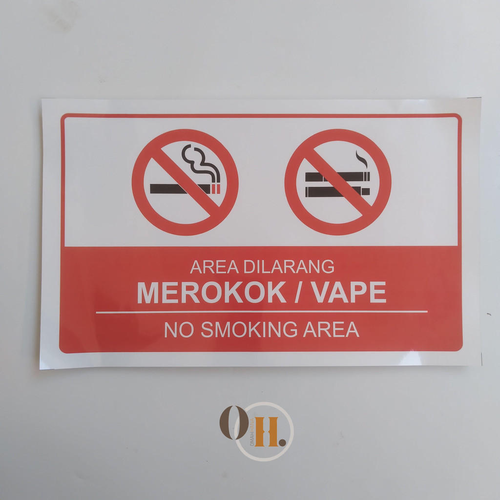 

Stiker area dilarang merokok - Stiker dilarang merokok / vape - No smoking - Stiker vinyl