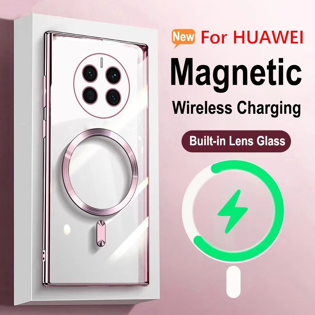 Soft Case Magnetik Support Magsafe Wireless Charging Phone Case Silikon Huawei P30 Pro Huawei P40 Pr