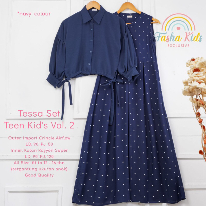 CALLIANA -  Syanum Ayunda Nabila Malika Syarifah Amida Shanum Tessa Set Teen Kids Setelan Dress & Ou