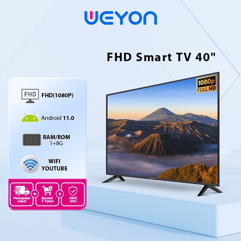 Weyon TV LED 40 inch Smart TV Digital 40inch Smart TV Android FHD TV Televisi
