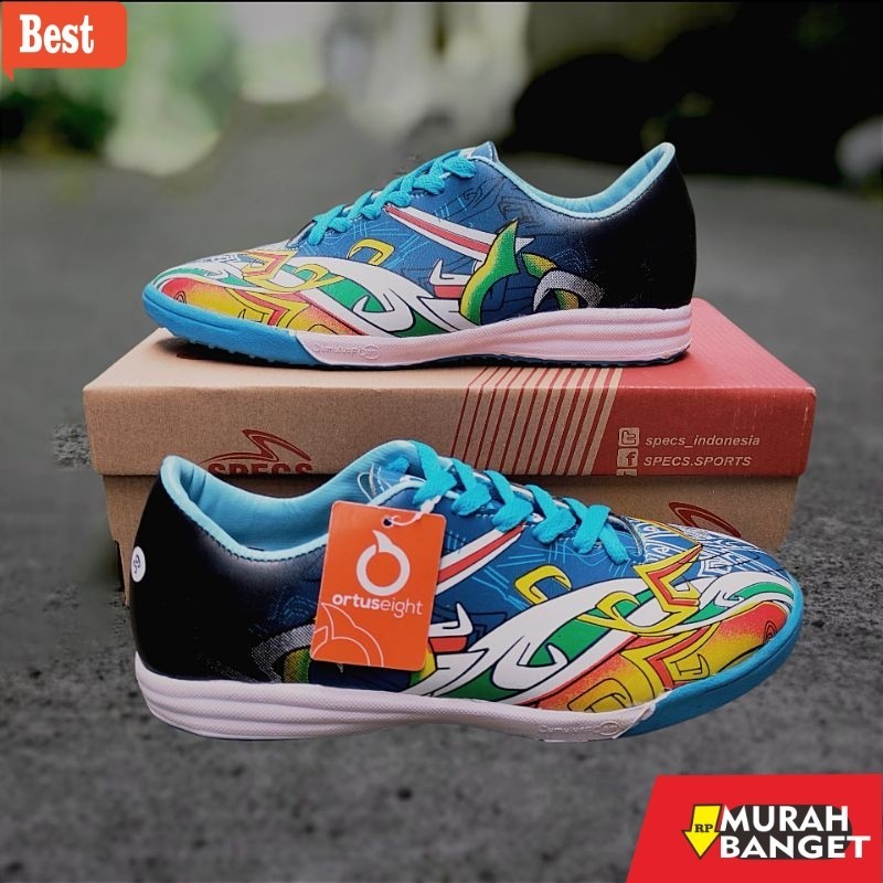 Sepatu futsal kekinian Sepatu Futsal Ortuseight Bima Yudhistira Biru Sol Tebal