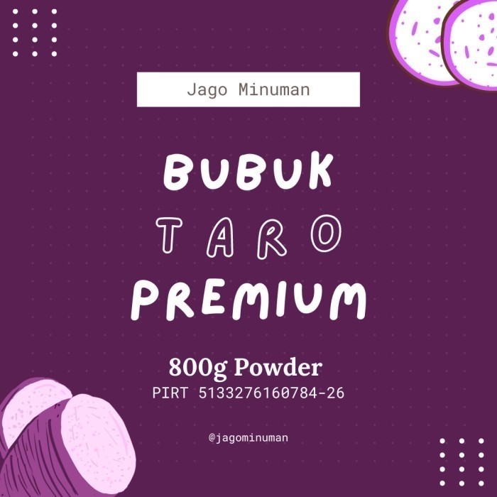 

[Aneka Rasa] TARO BUBUK MINUMAN PREMIUM 800g (SPECIALTY POWDER, JAGO MINUMAN)