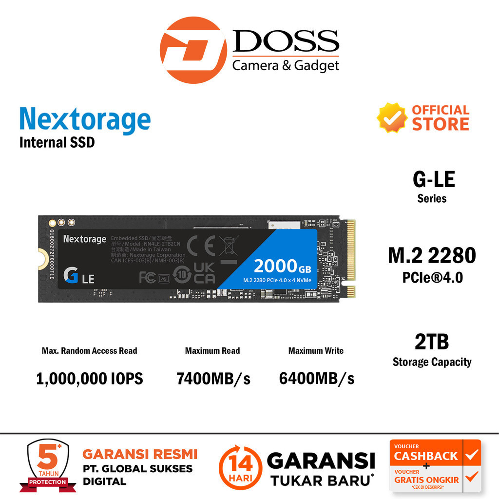 Nextorage G-LE Internal SSD M2 NVme 2TB SSD 2 TB NVME