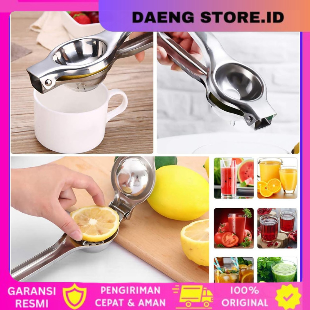 COD Alat Peras Jeruk Lemon Squeezer Pressed Clip Stainless Steel Portable Lemon Orange Manual Fruit 
