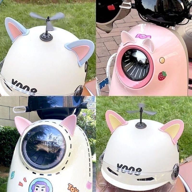 sepasang hiasan helm bentuk kuping kucing accesories helm kuping kucing helmet cat biker motorcycle 