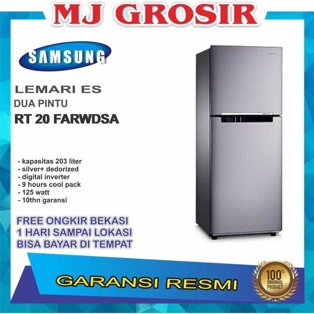 KULKAS SAMSUNG RT 20 FARWDSA LEMARI ES 2 PINTU DIGITAL INVERTER