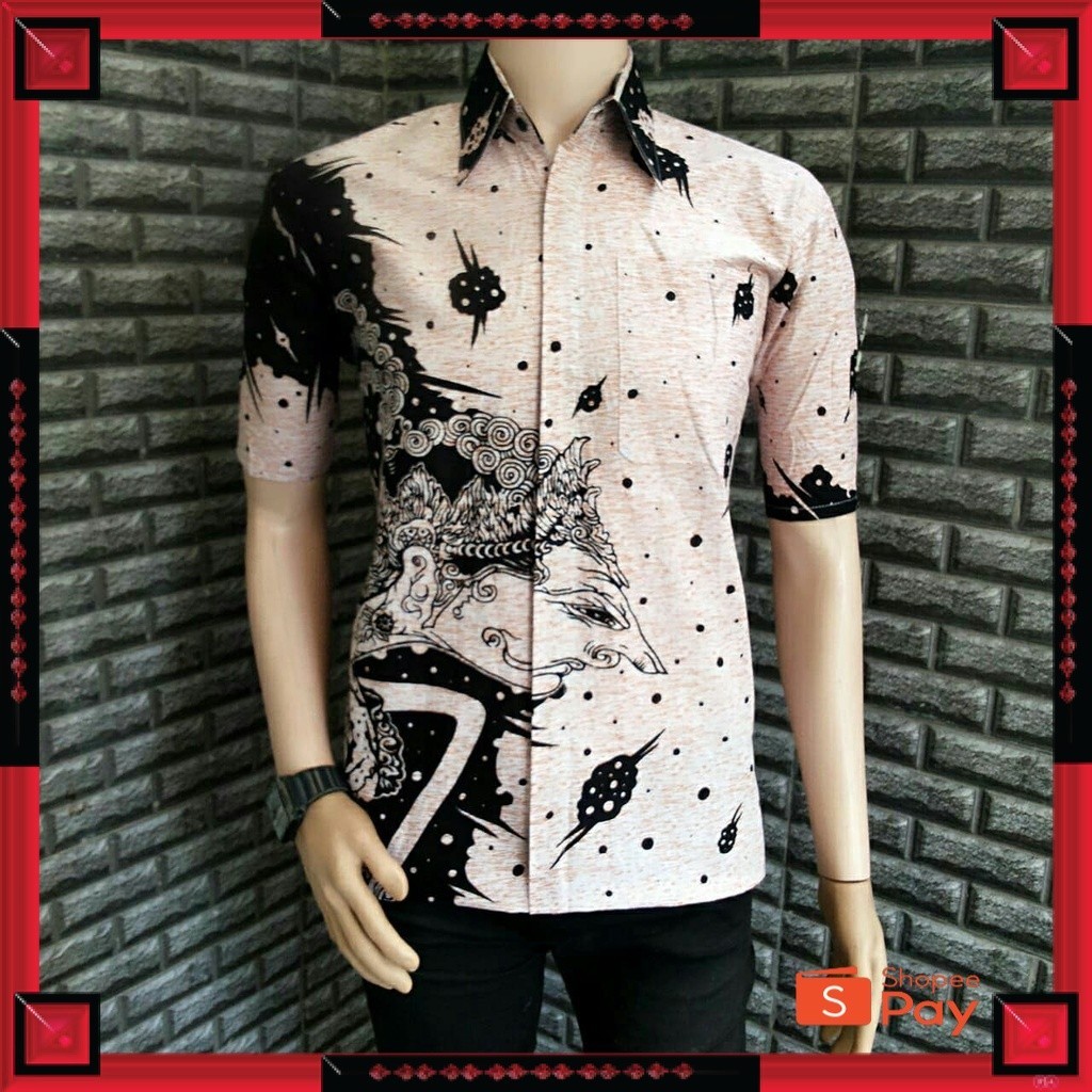 KAIN ADEM LEMBUT HALUS TEBAL / Kemeja Batik Pria Lengan Pendek Hem Batik Pria Keren Baju Batik Pria 