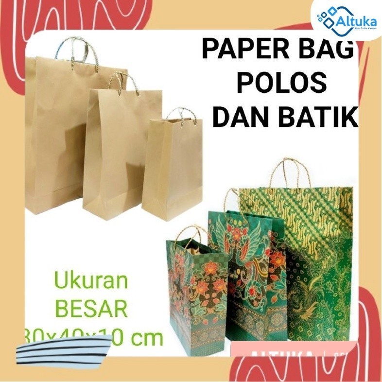 

Paper Bag Goody Bag Batik dan Polos BESAR