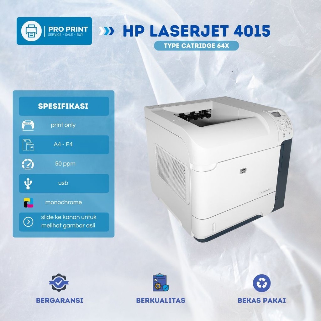 Printer Hitam putih Hp Laserjet 4015 - kertas A4 F4 Printer dokumen