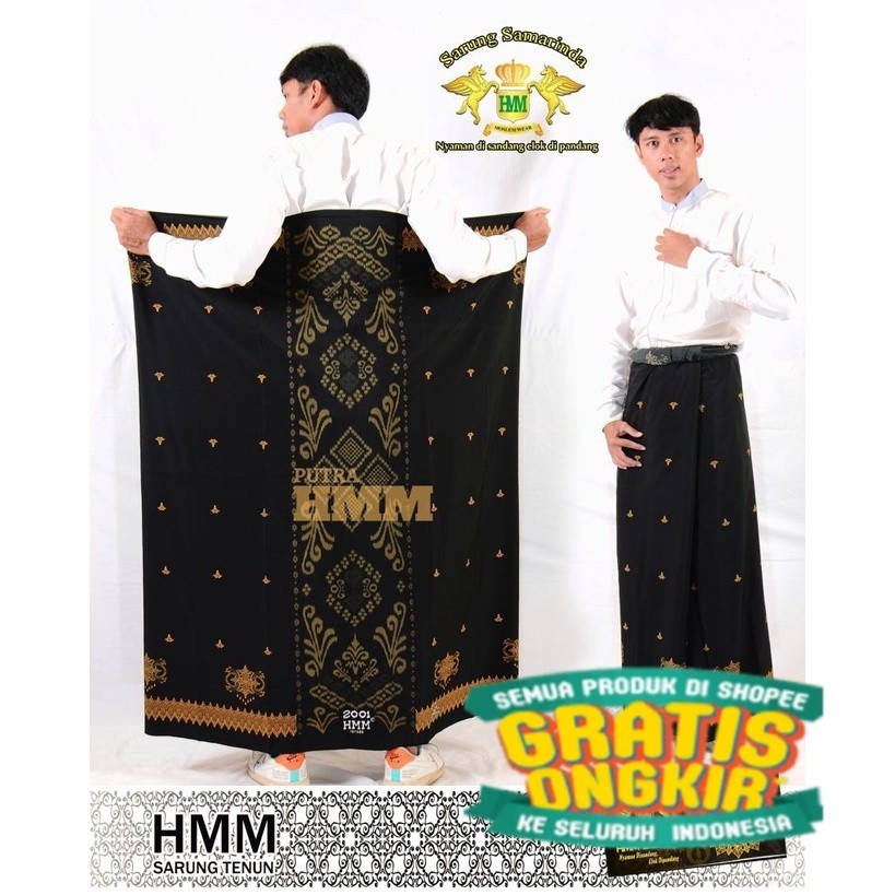 Sarung HMM Polos / Sarung Halus HMM Sarung Licin Sarung Santri Sarung HMM Termurah Bisa COD/ hitam k