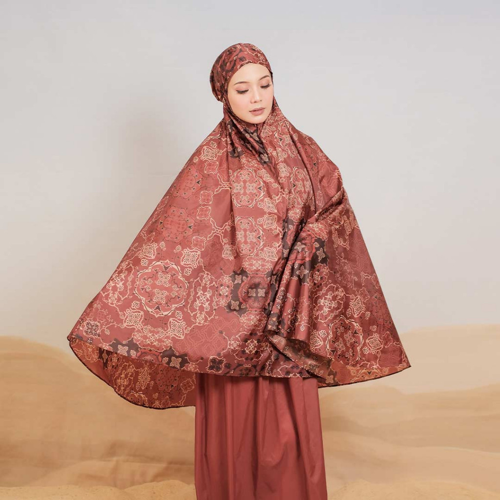 Mukena Traveling Mini Alif Modern Wear Turkish Motif Parasut Premium Korea Travel - Marmara ( MKN-P0