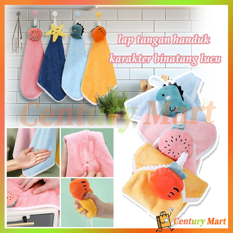 Handuk Tangan Karakter 3D /Handuk Tangan Gantung Wastafe/Lap Gantung Cendol Towel Lucu /Kain Lap Tan