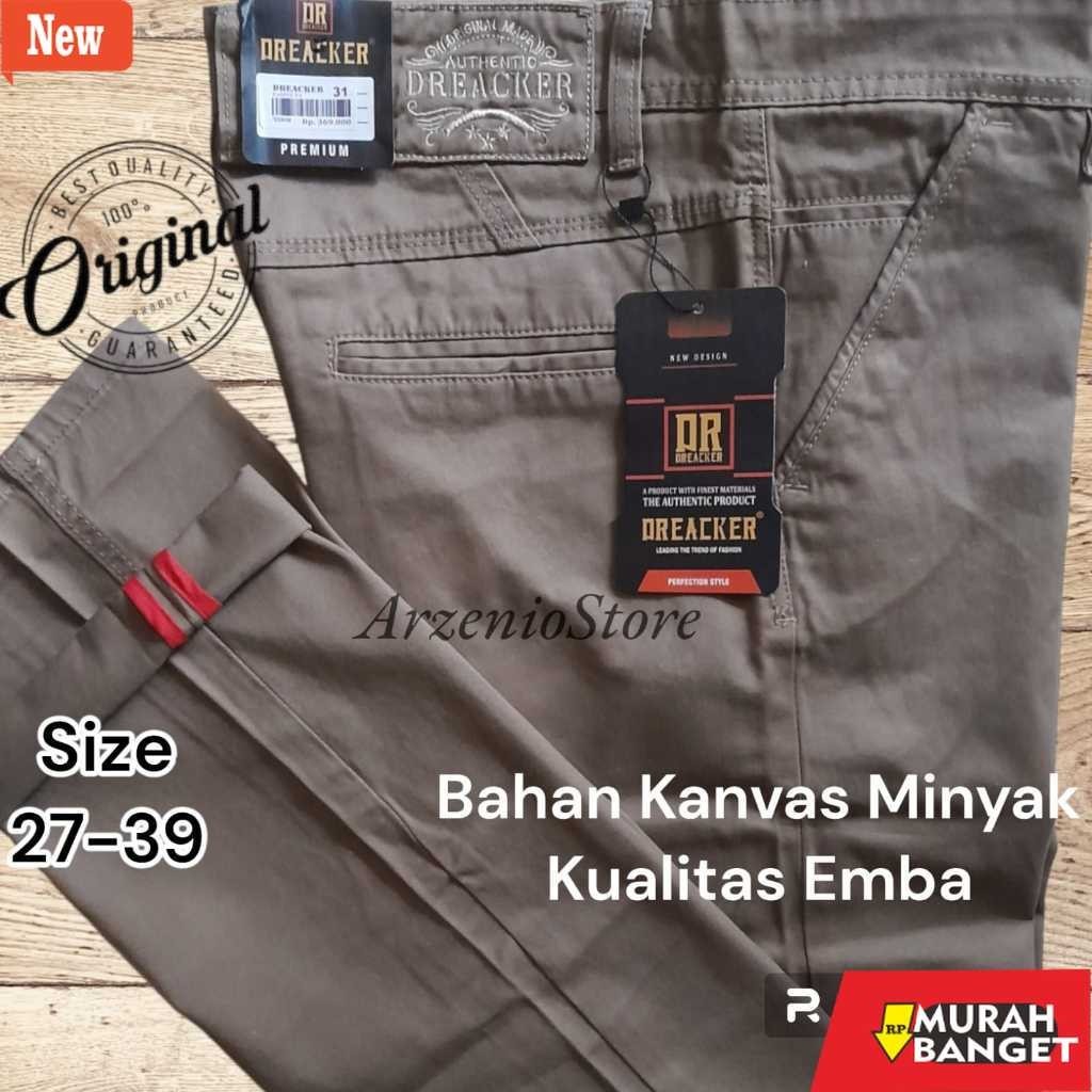 Denim Pria Jumbo Celana Panjang Pria Bahan Kanvas Minyak Kualitas Emba Original 100% Dreacker Kerja 