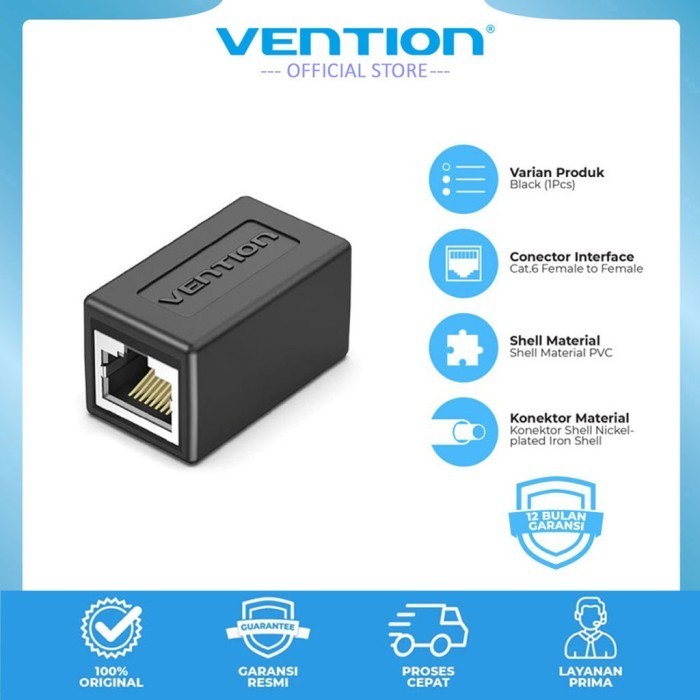 Vention Barrel Konektor RJ45 Cat.6 FTP Female to Female Jack Coupler